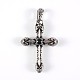 316 Surgical Stainless Steel Glass Big Gothic Pendants STAS-E070-26-1
