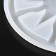 カップマットシリコンモールド  レジン型  UVレジン用  エポキシ樹脂ジュエリー作り  太陽とフラットラウンド  ホワイト  160x7mm  穴：26.5mm DIY-P019-03-4