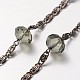 Black Tone Iron Lumachina Chains Necklaces NJEW-J023-11-2