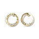 Brass Micro Pave Clear Cubic Zirconia Cabochons KK-A174-14G-1