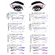 8 pièces 8 styles autocollants de tatouage pour les yeux au laser DIY-FG0004-50-2