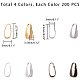 PandaHall Elite 800pcs 4 Color Pinch Clip Clasp Bail Iron Snap Bail Hook Pendant Charms Clasps Chain Connector for Necklace Jewelry Findings IFIN-PH0023-93-2