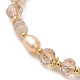 Braccialetti con perle naturali e avventurina rosa BJEW-C051-40G-2