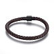 Leather Braided Cord Bracelets BJEW-E352-04A-B-1