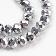 Chapelets de perles en verre électroplaqué GLAA-K027-FP-A02-3