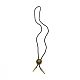 Flach rund mit Blume Laria Halskette für Männer Frauen NJEW-WH0011-18AB-1