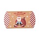 クリスマステーマのダンボールキャンディーピローボックス  漫画のサンタクロースキャンディスナックギフトボックス  ファイヤーブリック  折りたたみ：7.3x11.9x2.6cm CON-G017-02A-3