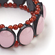 Natural & Synthetic Mixed Stone Beads Stretch Bracelets BJEW-JB03854-3