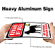 Señales de advertencia de aluminio con protección UV e impermeables AJEW-GL0001-01B-06-4
