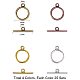 Ph pandahall 100 ensembles 4 couleur tibétain fermoirs à bascule alliage antique rond bracelet bijoux fermoir pour collier bracelet fabrication de bijoux TIBE-PH0004-96-NR-2