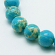 Brins de perles de jaspe impérial teints ronds X-G-H014-5-1-2