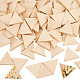 Olycraft 100pcs unvollendete Holzdreieck natürliche unbemalte Holzdreieck Ausschnitt Form Holzdreieck Scheiben Verzierungen Ornamente für die Hochzeit WOOD-OC0001-18-1