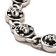 304 Stainless Steel Skull Link Chain Bracelets BJEW-E094-08AS-2