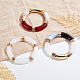 Anattasoul 3 Stück 3 Farben Acryl gebogene Röhre Perlen Stretch-Armbänder Set für Frauen BJEW-AN0001-22-7
