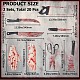 Gorgecraft 2 Sets 2 Style Halloween Decoration Paper Bleeding Foot & Hand & Knife Flag Banners AJEW-GF0007-45-2