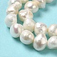 Fili di perle di perle d'acqua dolce coltivate naturali PEAR-E017-18-4