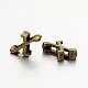 Tibetan Style Antique Bronze Plated Alloy Letter Slide Charms PALLOY-J542-X-NF-1