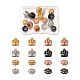 Hollow Brass Micro Pave Clear Cubic Zirconia Beads ZIRC-TA0001-16-1