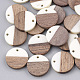 Colgantes de resina y madera de nogal RESI-S358-02C-01-1