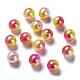 Rainbow ABS Plastic Imitation Pearl Beads OACR-Q174-4mm-17-1