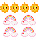 Sunnyclue 8 pieza de dijes de arco iris KY-SC0001-65-1