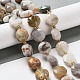 Chapelets de perles en agate fou naturel G-NH0004-032-2