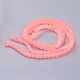 Light Salmon Frosted Round Transparent Glass Bead Strands X-GLAA-S031-6mm-28-3