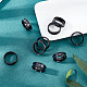 Unicraftale 10 pz anello con nucleo vuoto in canna di fucile misura 10 anello per dito scanalato in acciaio inossidabile per intarsio anelli vuoti rotondi con sacchetti di velluto per la creazione di gioielli 20 mm STAS-UN0039-22D-6