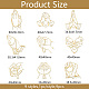 OLYCRAFT 9pcs 1.6x1.6 Inch Praying Hands Metal Stickers Christianity Self Adhesive Gold Stickers Praying Theme Metal Gold Stickers for Scrapbooks DIY Resin Crafts Phone Water Bottle Decor DIY-WH0450-091-2