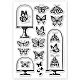 Globleland transparente Stempel mit Schmetterlingsmuster DIY-WH0448-0169-8
