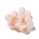 Perles acryliques craquelées peintes en spray bicolore OACR-G029-02G-1