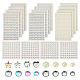 16 feuilles 4104 pièces d'autocollants de perles d'imitation acrylique et d'autocollants de pierres précieuses en strass acryliques DIY-TA0004-56-1