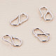 BENECREAT 4 PCS 925 Sterling Silver S-Hook Clasps Necklace Clasp Jewelry Findings for DIY Jewelry Making STER-BC0001-49-4