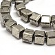 Cube Natural Pyrite Beads Strands G-I125-110-3