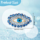 FINGERINSPIRE 6PCS Egypt Evil Eye Patch 1.4x2.1 inch Blue Gold Glass Rhinestone Applique Patch Eye Shape Exquisite Embroidered Sew On Patches with Felt Back for Clothing Backpacks Embellishment FIND-FG0001-78-2