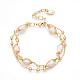 Латунь многожильных браслеты BJEW-N031-01G-2