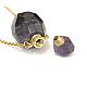 Natural Amethyst Openable Perfume Bottle Pendant Necklaces NJEW-G325-01G-4