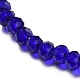 Bracelet extensible en perles rondelles de verre à facettes pour enfant BJEW-JB06807-05-3