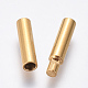 304ステンレススチール製バヨネットクラスプ  イオンプレーティング（ip）  コラム  ゴールドカラー  21x3mm  穴：2mm STAS-L134-04G-2
