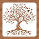 BENECREAT Tree of Life Pattern Stencil DIY-WH0172-966-3