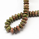Natural Unakite Beads Strands G-UK0003-22-2