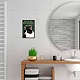 Creatcabin Plaque en métal vintage pour salle de bain - Plaque de peinture rétro en fer - Chat blanc - Décoration murale à suspendre pour toilettes AJEW-WH0157-726-6