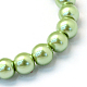 Backen gemalt pearlized Glasperlen runden Perle Stränge HY-Q330-8mm-26-2