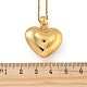 201 ожерелье из нержавеющей стали с подвеской в виде сердца для женщин NJEW-Z069-01G-02-5