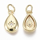 Brass Micro Pave Cubic Zirconia Charms ZIRC-R109-037-NF-1