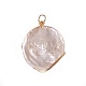 Natural Baroque Pearl Keshi Pearl Pendants PALLOY-JF00394-2