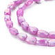Opaque Baking Painted Crackle Glass Beads Strands EGLA-S174-21B-3