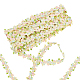 Gorgecraft 5 yarda cinta de ajuste de flores flor verde claro apliques de encaje de diy costura artesanal adorno de borde de encaje para vestidos de novia adorno decoración de fiesta de diy ropa OCOR-GF0001-17E-1