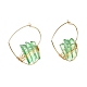 Electroplated Natural Quartz Wire Wrapped Earrings for Girl Women EJEW-JE04646-02-3