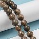 Natural Map Stone/Picasso Stone Beads Strands G-R494-A24-03-4